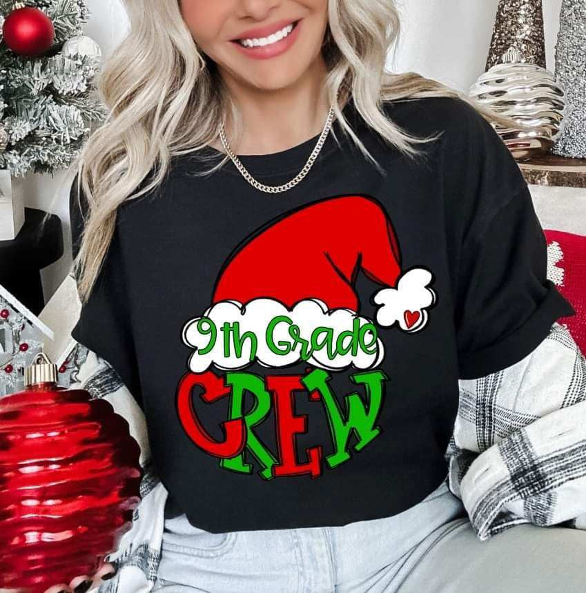 9th grade crew Santa hat (S&G) 70389 DTF transfer