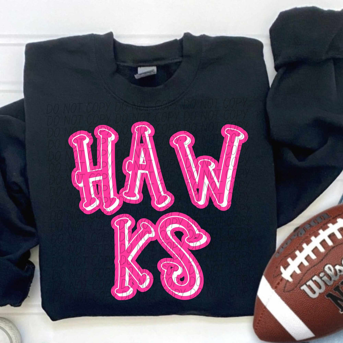 Hawks hot pink 55357 DTF transfer