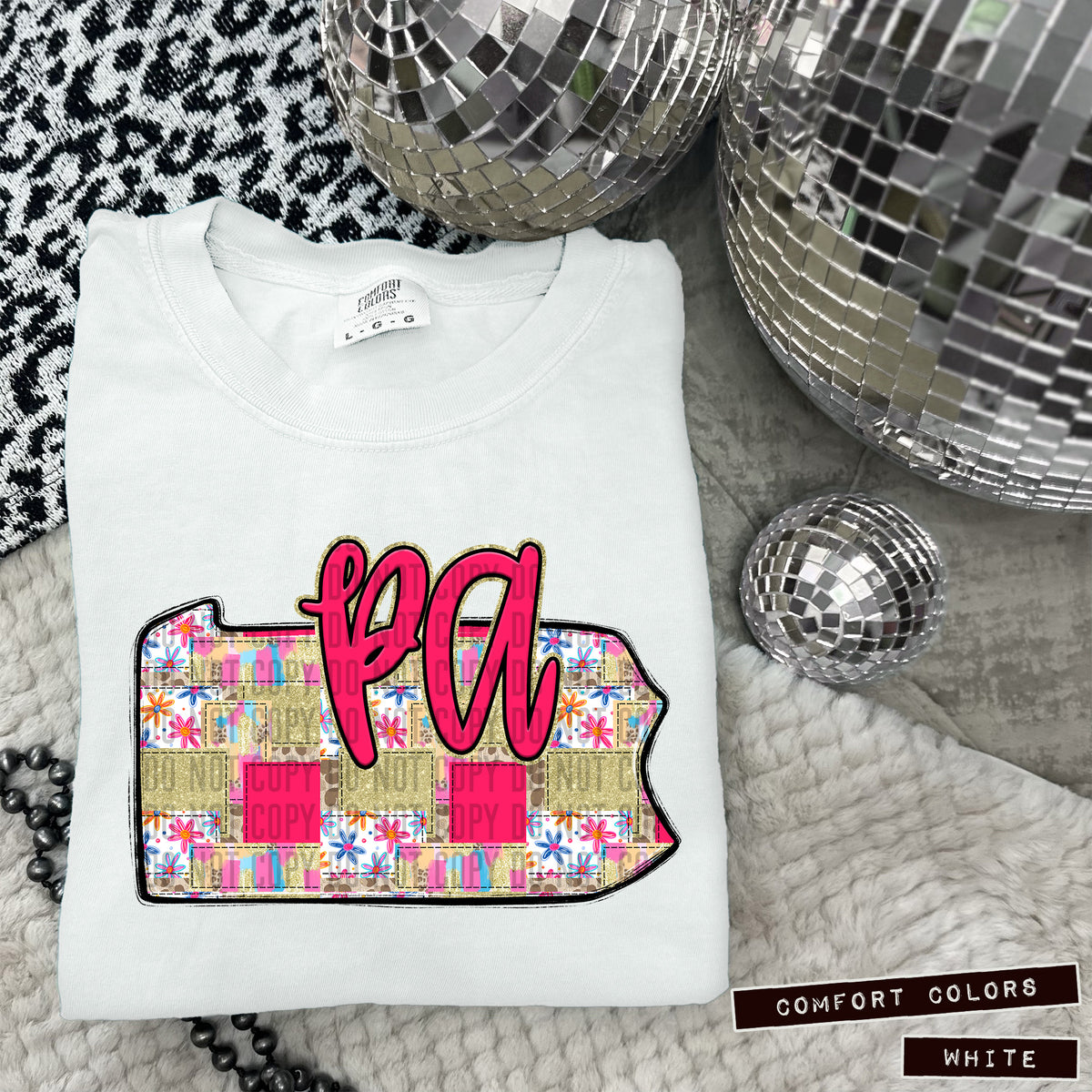 Pink Patch states DTF transfers
