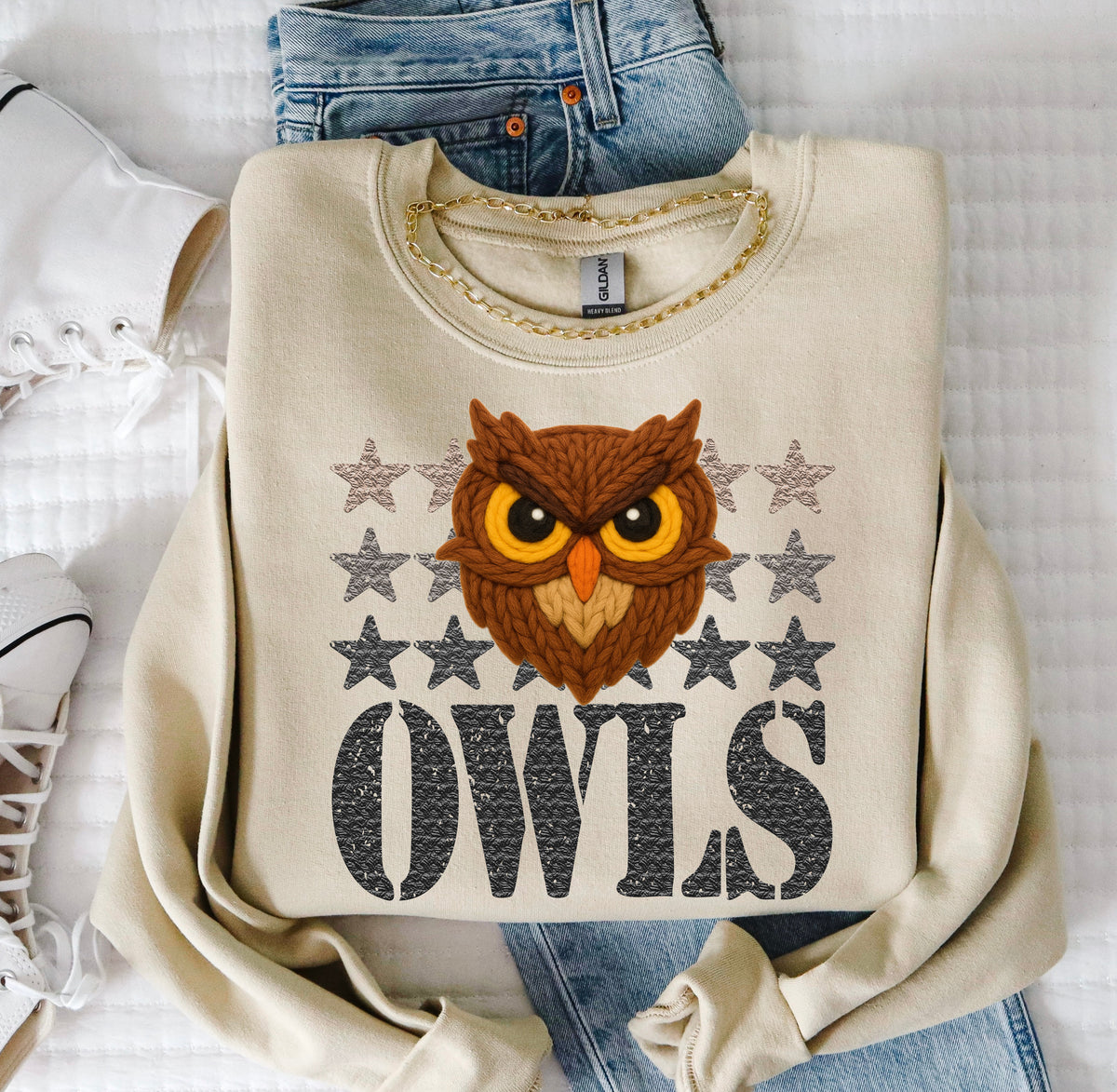 Owls Yarn Mascot (S&G) DTF transfer