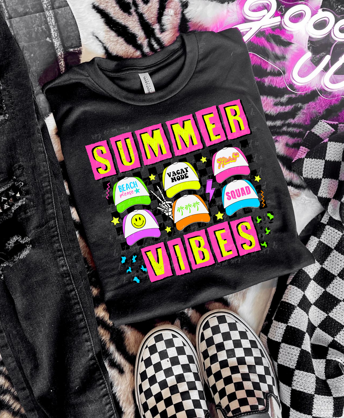 Summer vibes hats vacay mode 28899 DTF Transfer