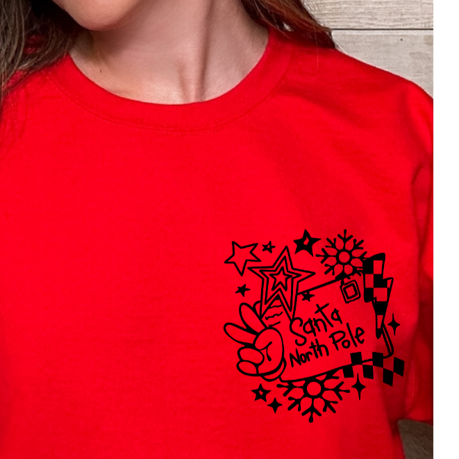 Santa North Pole (FRONT ONLY) 68272 DTF Transfer