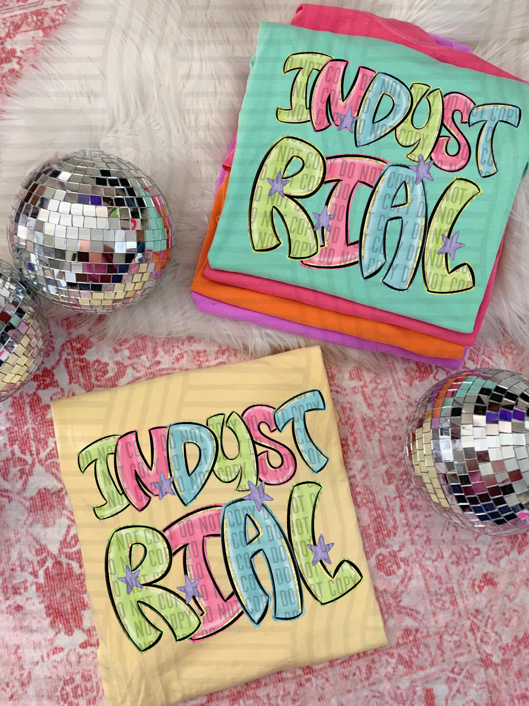 Industrials Glittery & Preppy Mascots (Caplinger) DTF transfer