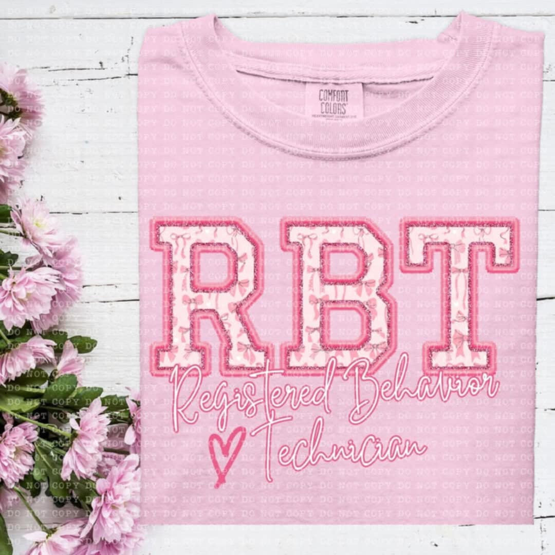 RBT registered behavior technician coquette (ECHT) 93895 DTF transfer