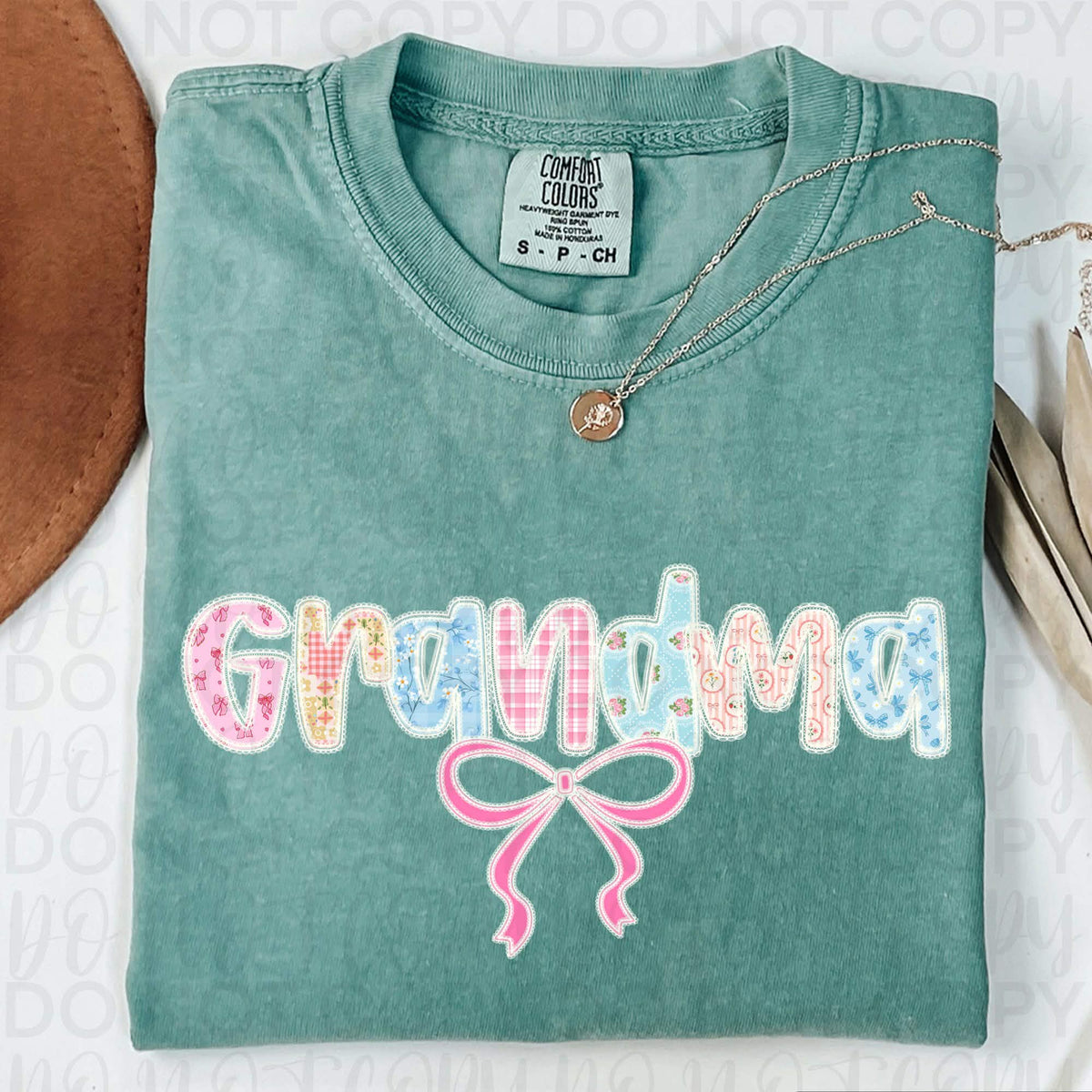 Grandma patterns and lace with bow Sunday Special DTF transfer