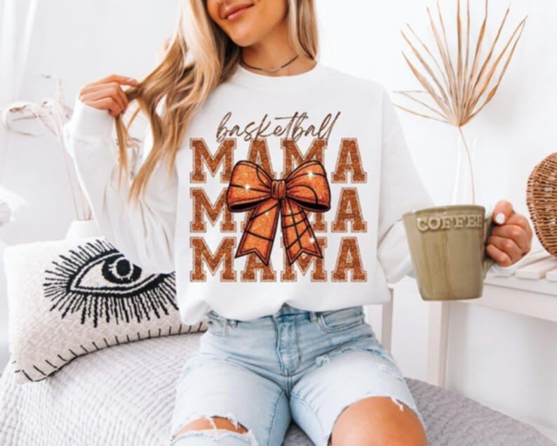 Basketball mama stacked 87781 DTF transfer