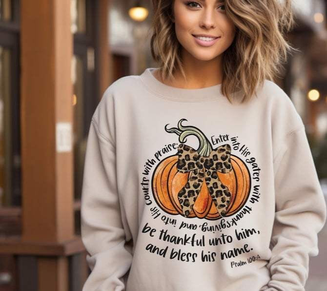 Enter into his gates pumpkin 64285 DTF transfer