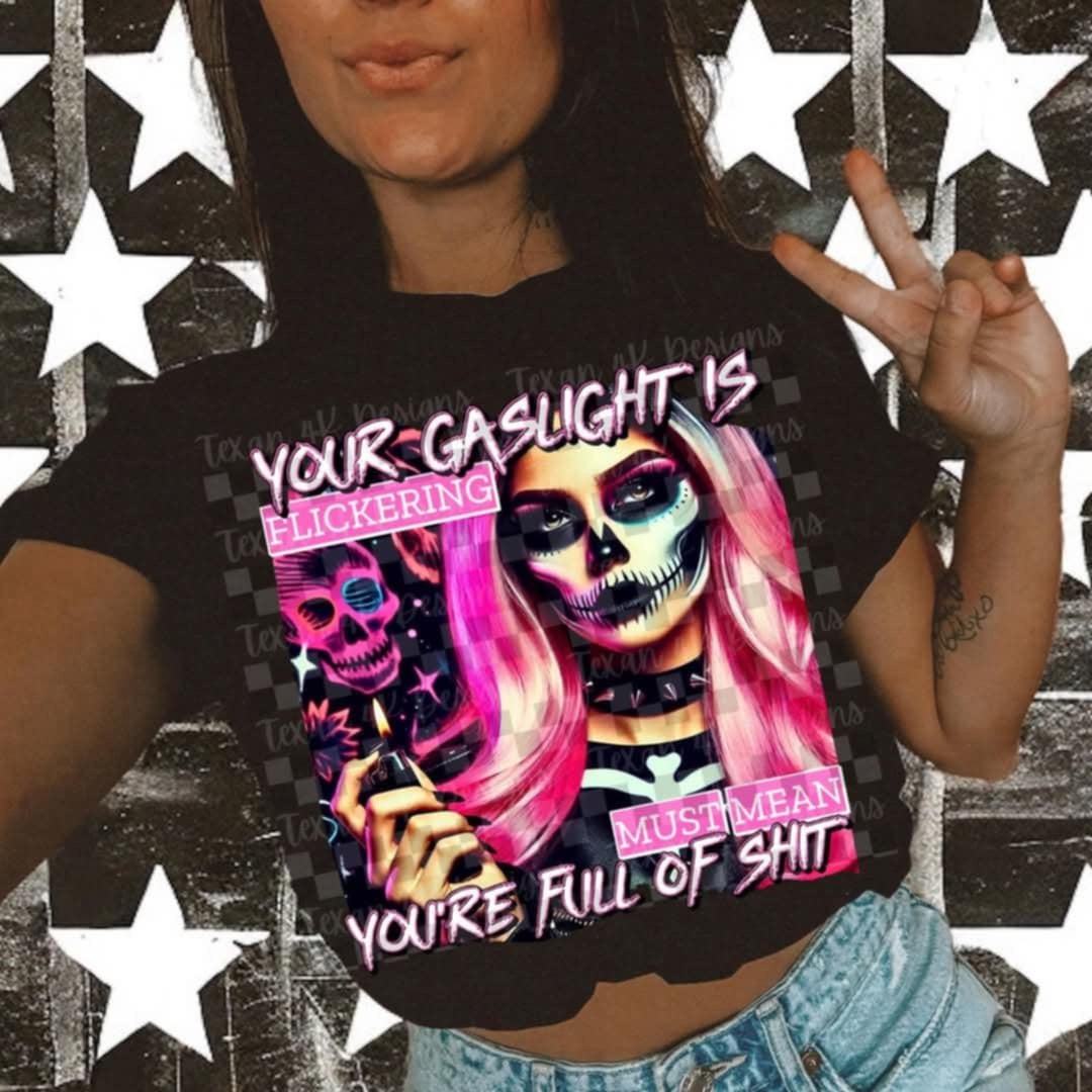 Your gaslight is flickering (Texans) 106348 DTF transfer