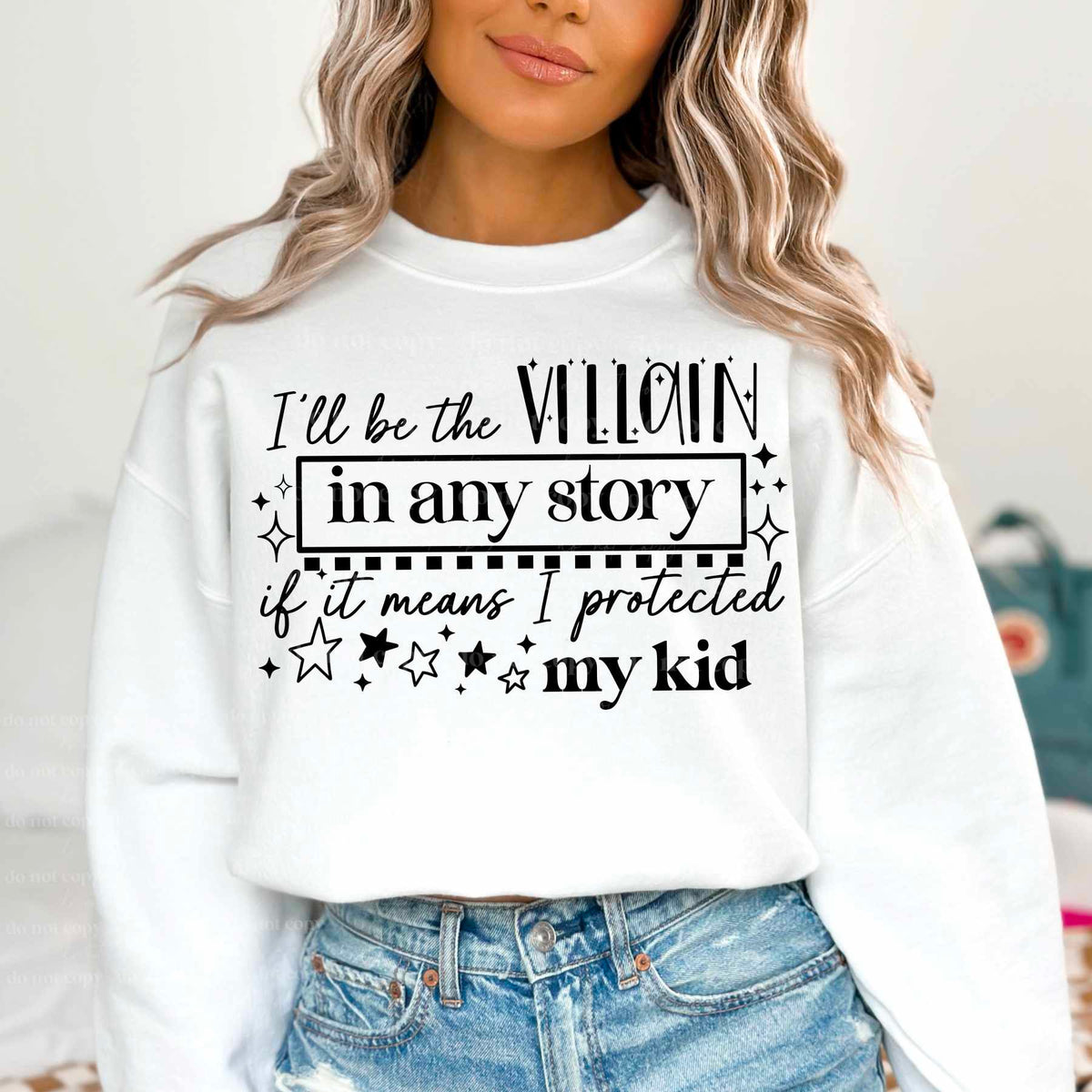 I’ll be the villain in any story BLACK (CSC) 79486 DTF transfer