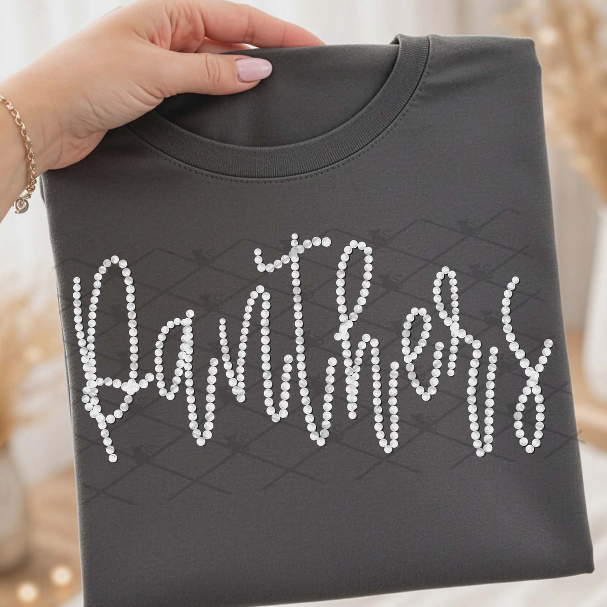 Panthers faux beads (TTD) DTF Transfer