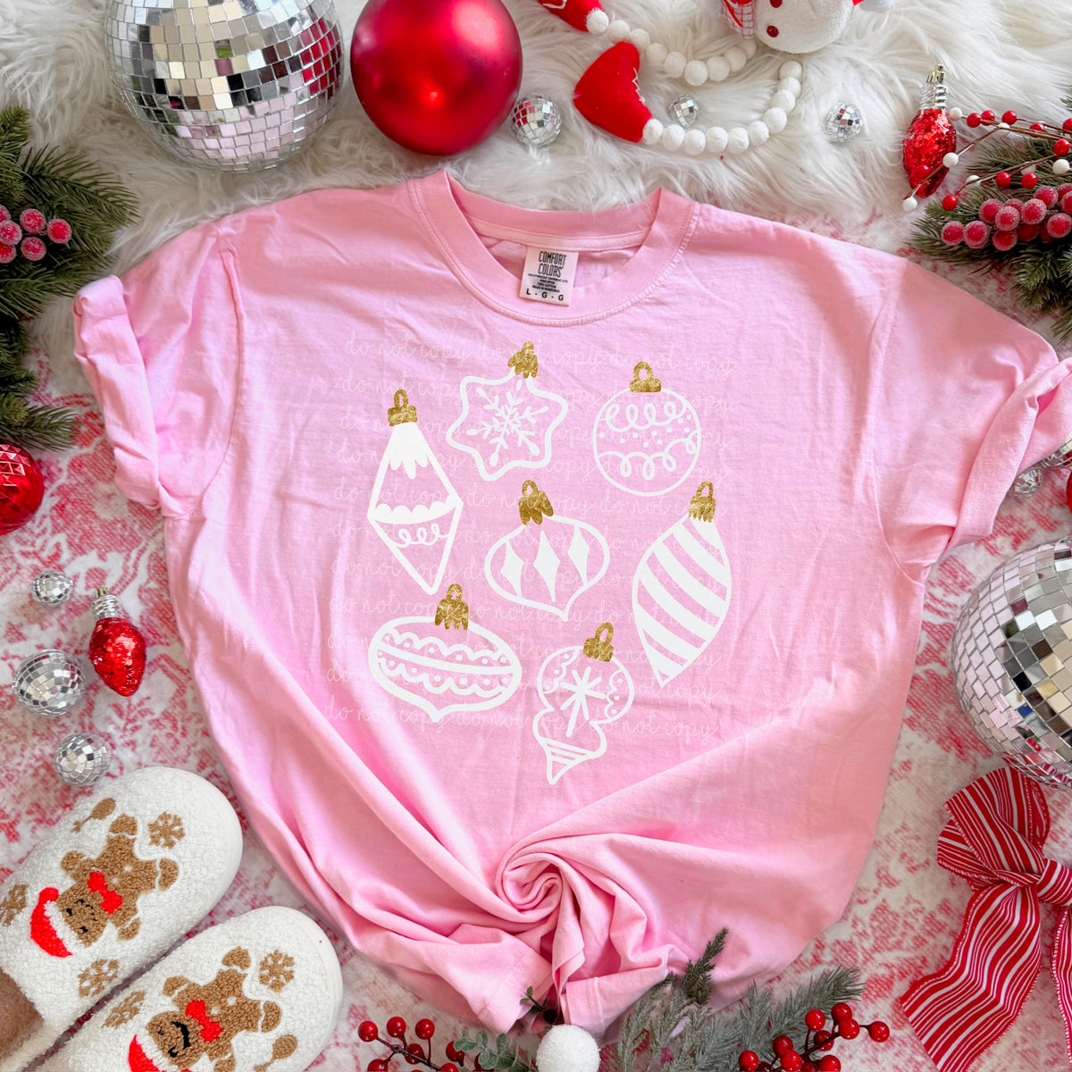 Doodle Ornaments white 117516 DTF TRANSFER