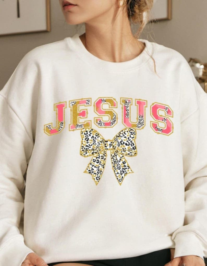 Jesus leopard and pink 85131 DTF transfer