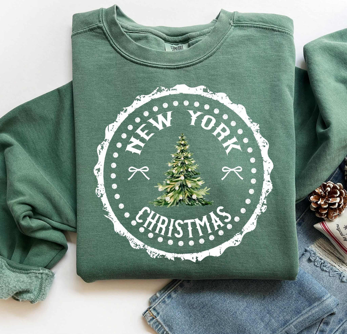 New York Christmas Tree Circle (S&g) DTF Transfer