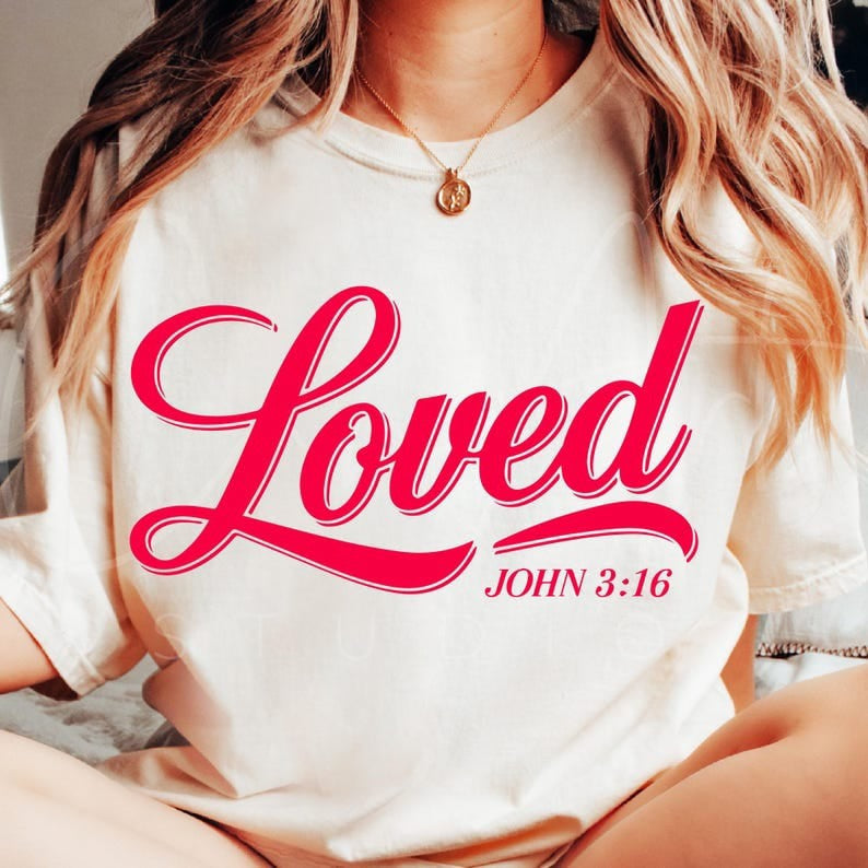 Loved red font 75922 DTF transfer