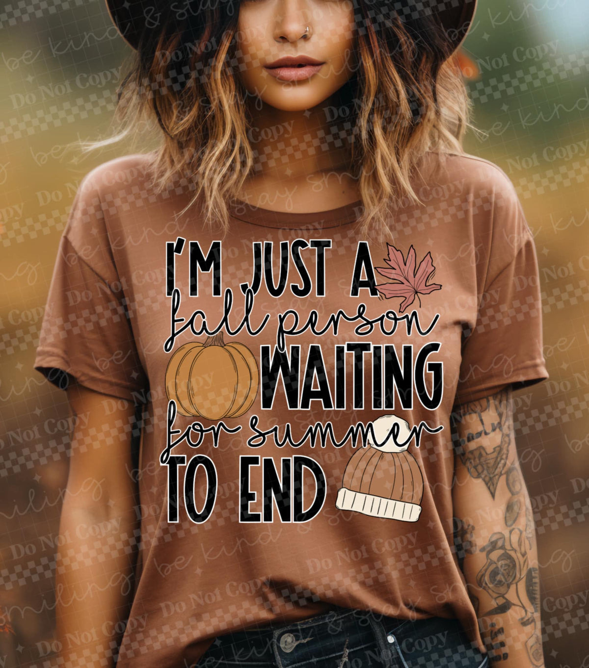 I’m just a fall person waiting for summer to end 107636 DTF transfer