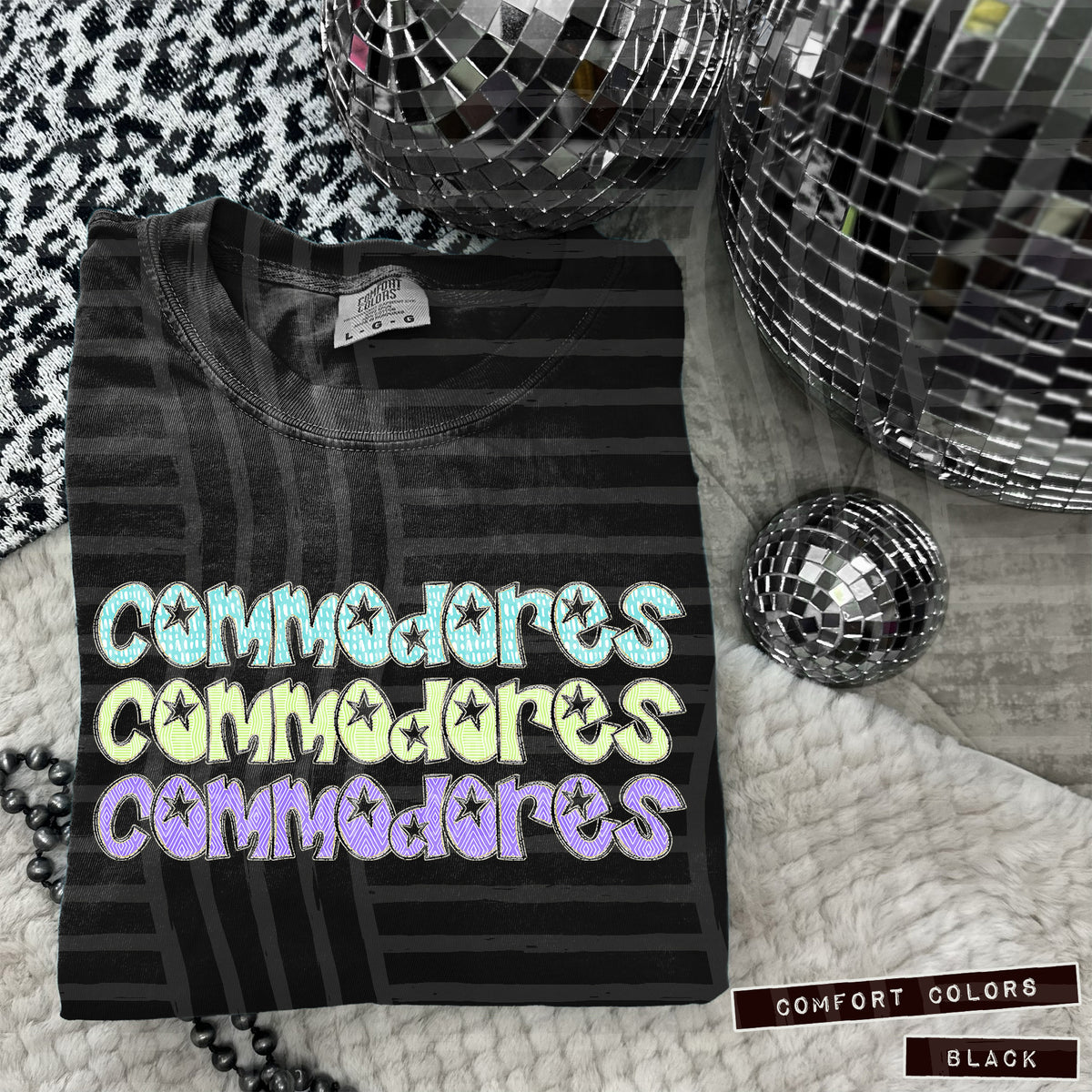 Commodores Pastel Star Stacked (Caplinger) 101581 DTF transfer