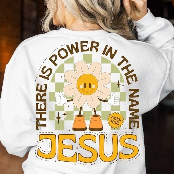 There is power in the name of Jesus retro (KARTA) 62971 DTF transfer