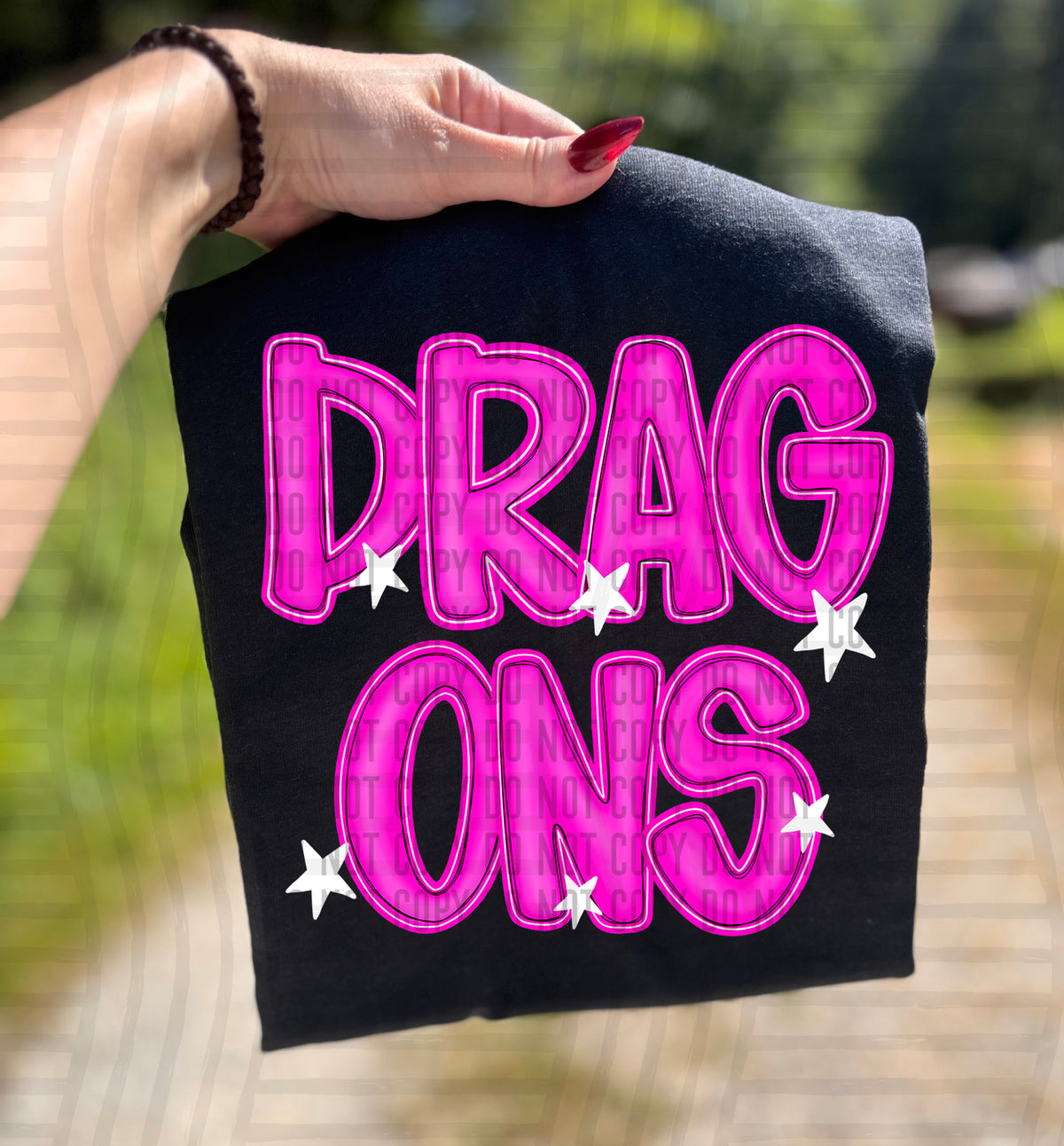 Dragons Pink And Preppy Split 112886 DTF transfer