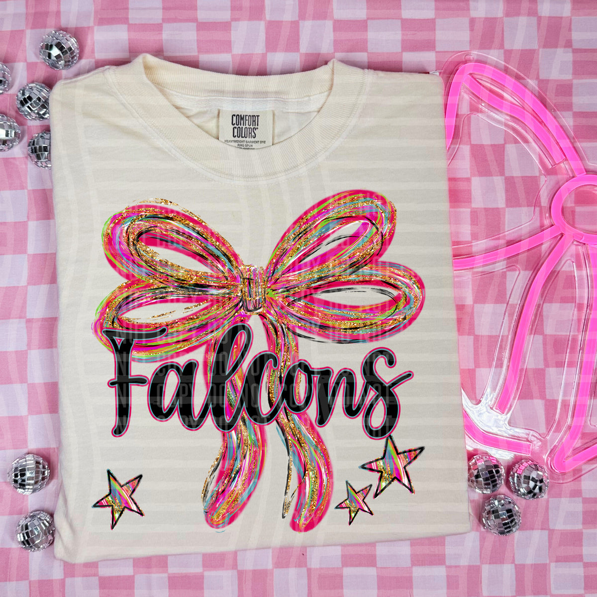 Falcons Whimsical Bow (caplinger) DTF transfer
