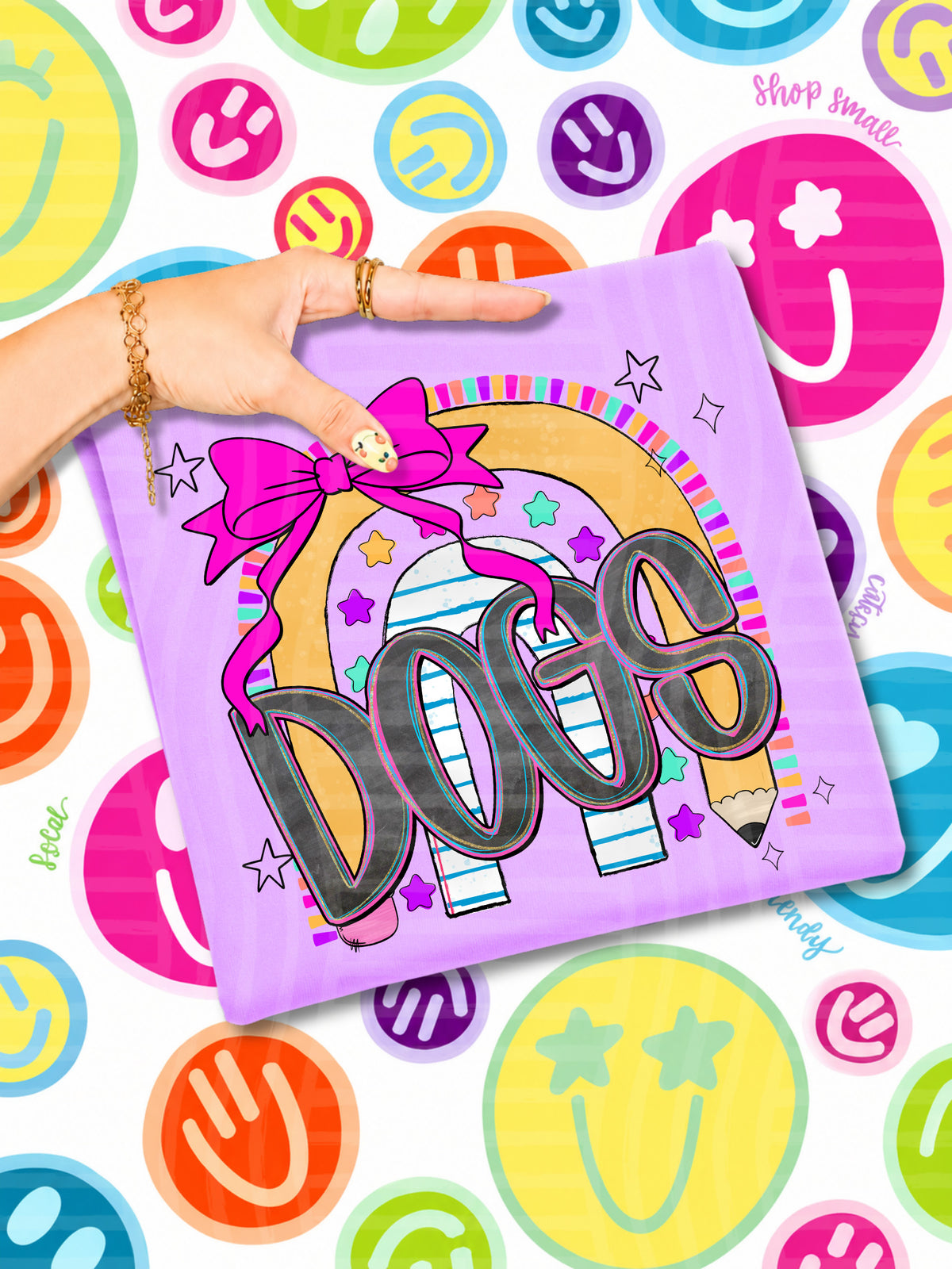 Dogs rainbow crayon (CAPLINGER) DTF Transfer