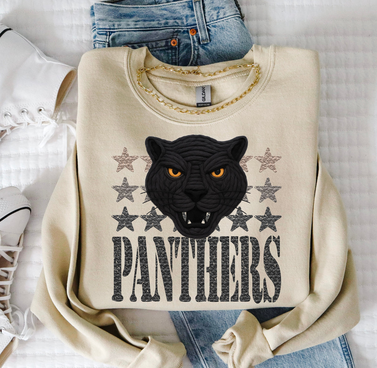 Panthers Yarn Mascot (S&G) DTF transfer