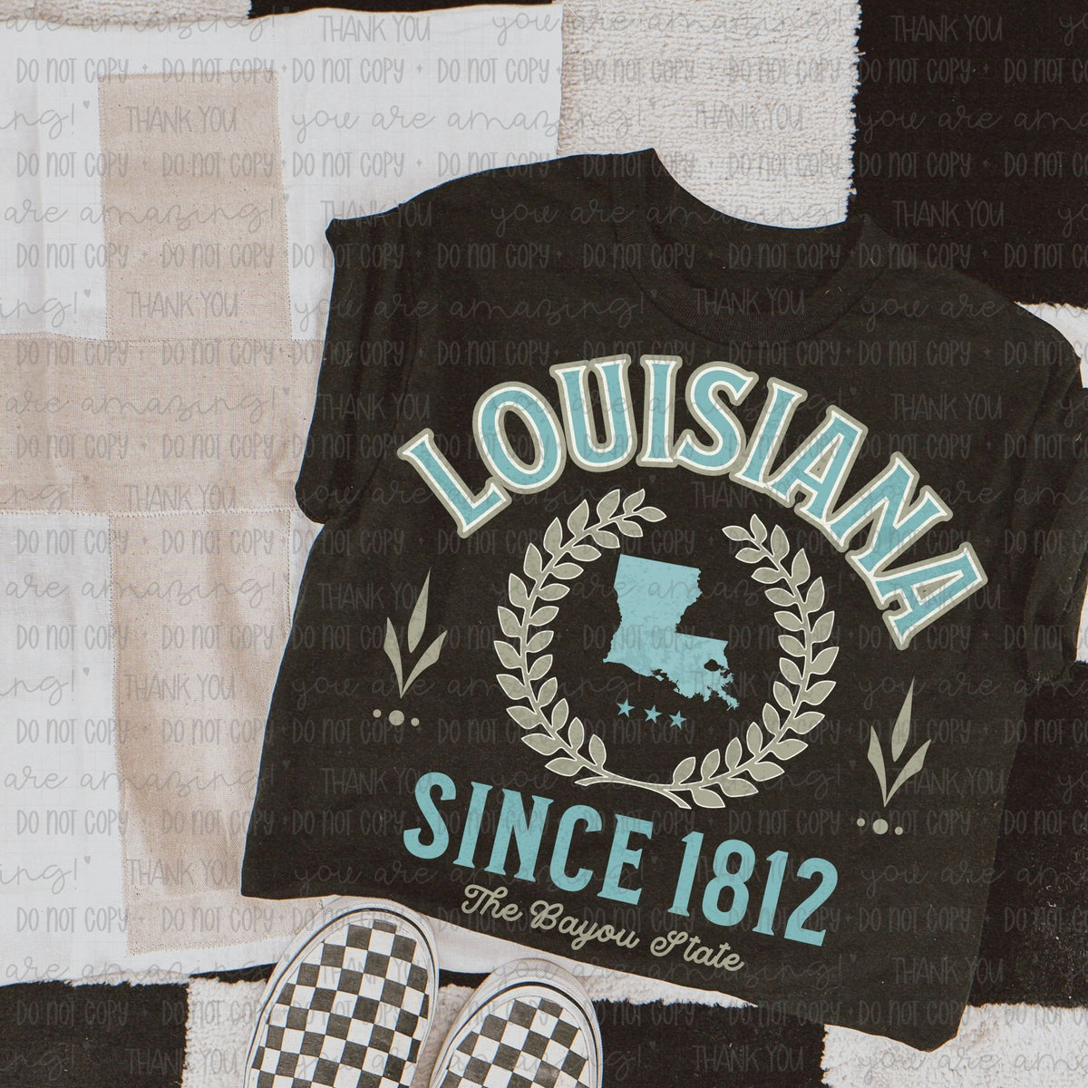 Teal Varsity Letter States (OHDD) DTF transfers