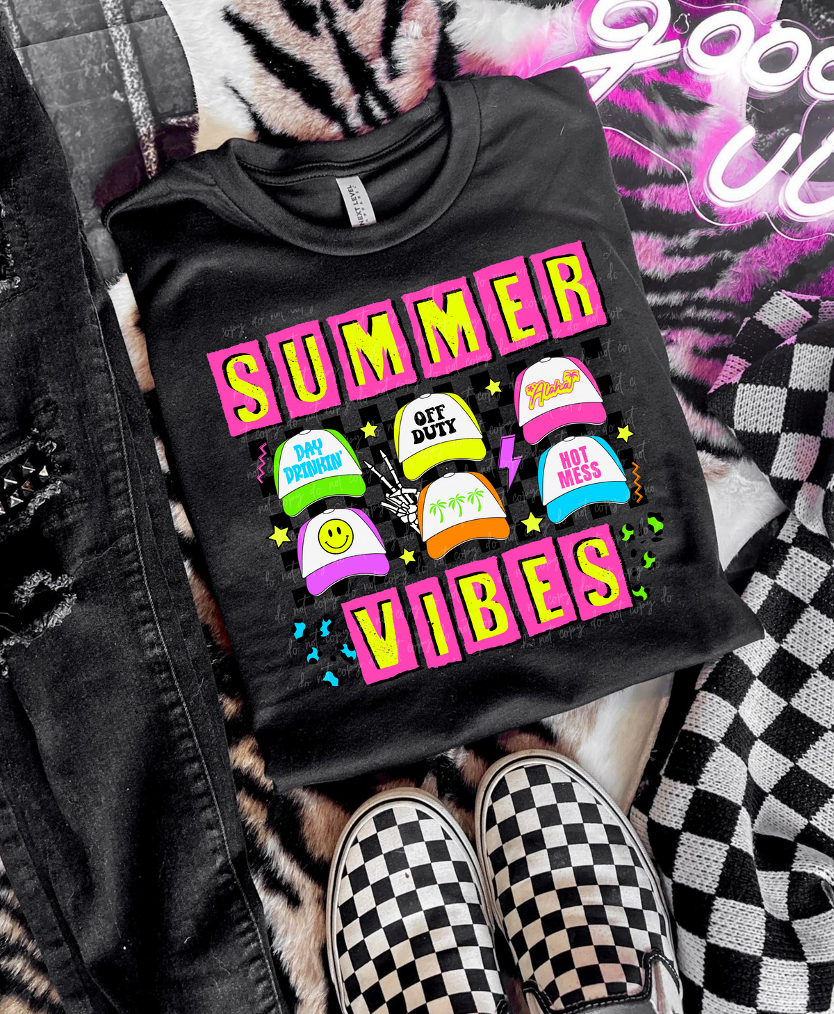 Summer vibes hats OFF DUTY 28906 DTF Transfer