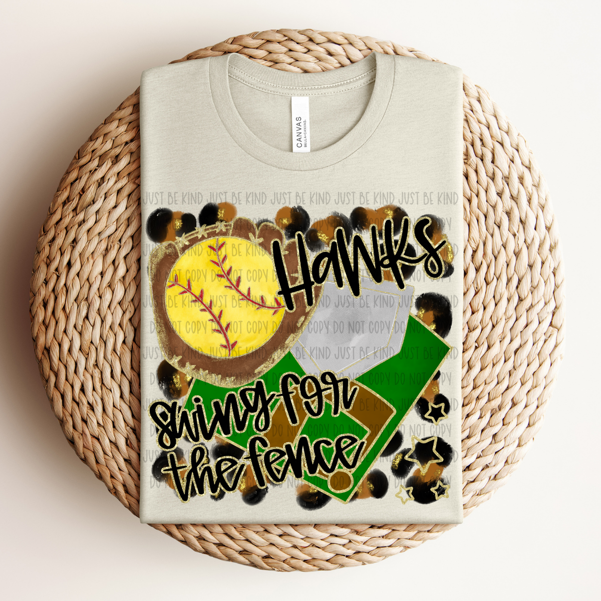 Softball Hawks For The Fence (Caplinger) 83477 DTF Transfer
