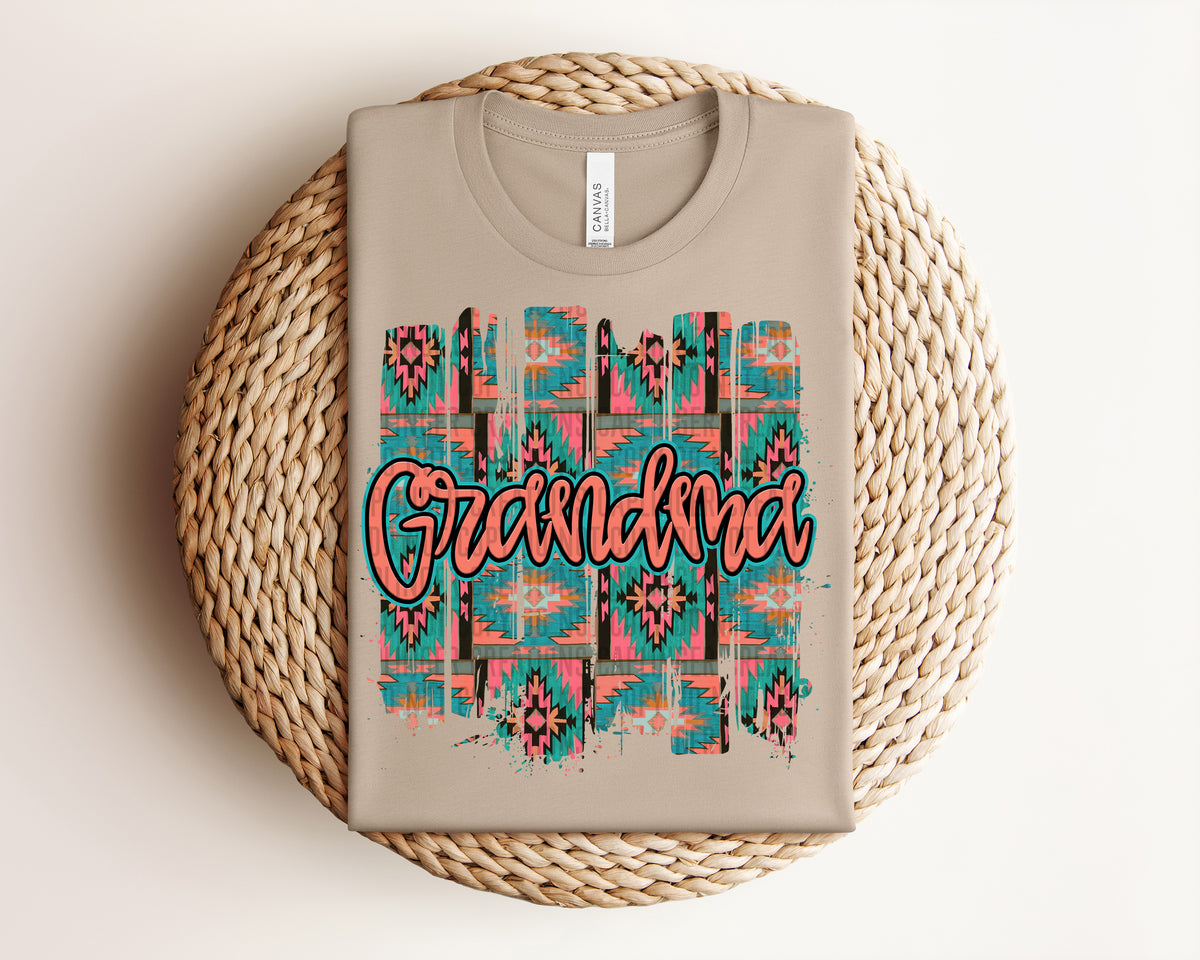 Grandma Aztec Brushstrokes (Caplinger) DTF transfer