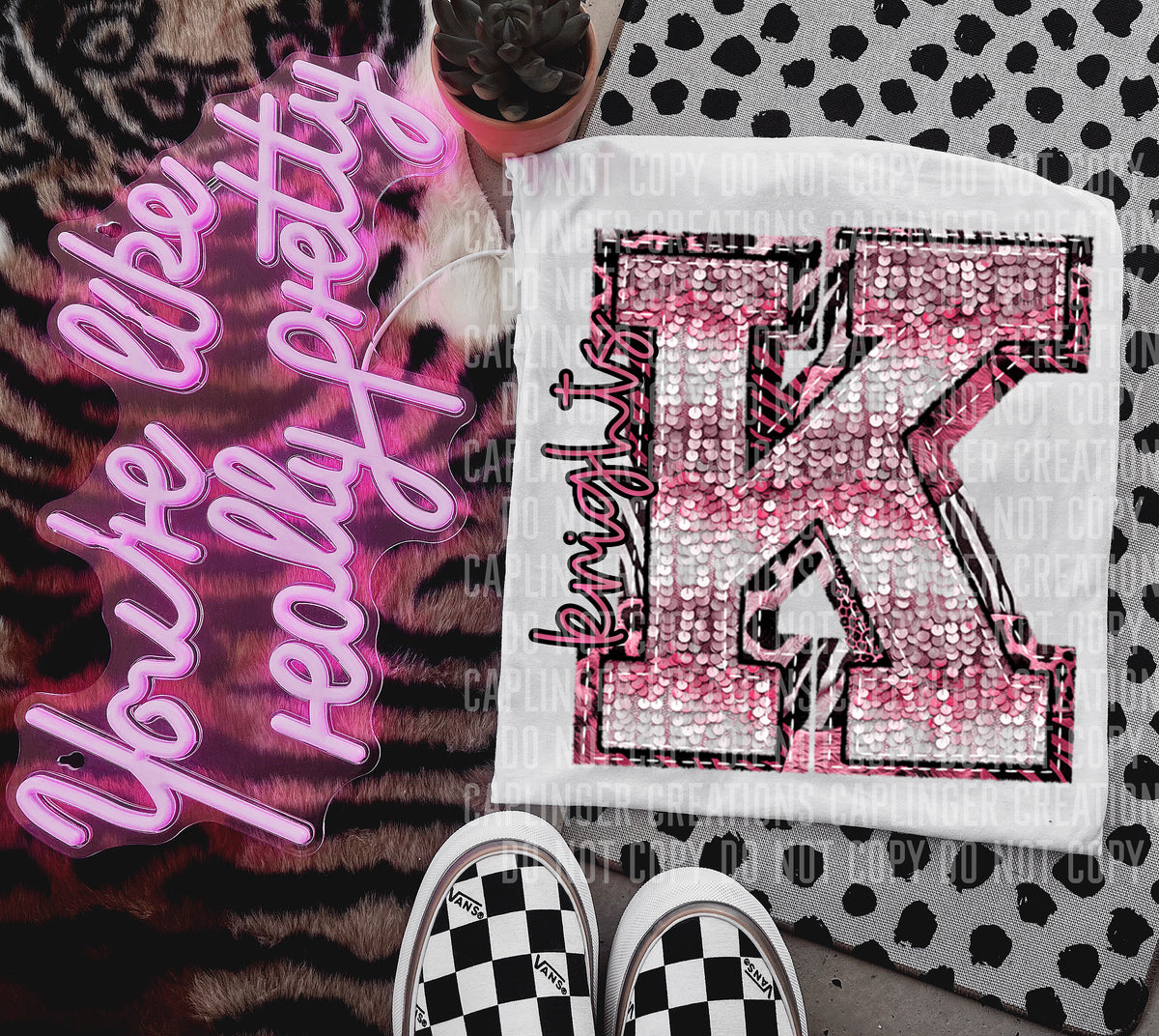 Knights wild and pink (Caplinger) DTF transfer