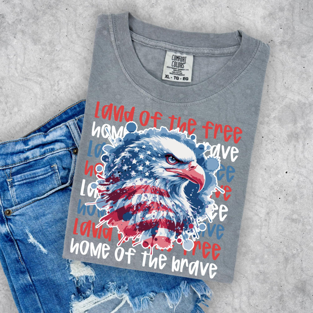 Land of the free Eagle 99489 DTF transfer