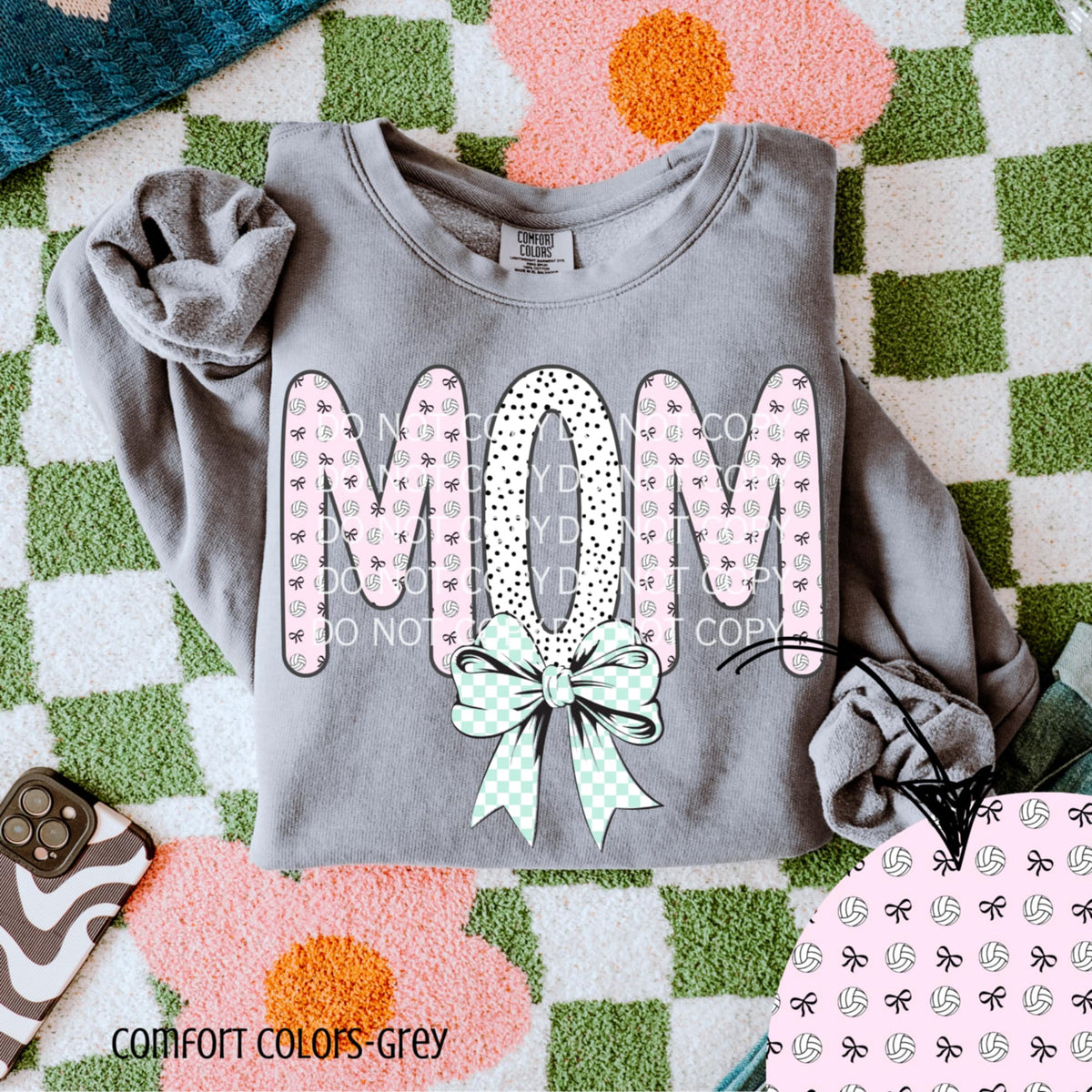 Mom volleyball letters (CSG) 90236 DTF transfer