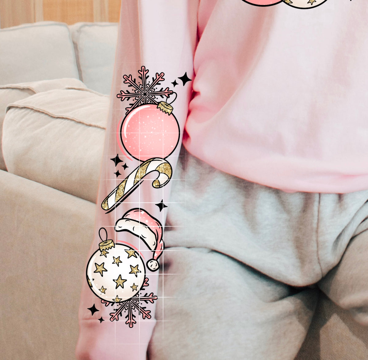 Santa Baby Pink CSC (SLEEVE) DTF transfer