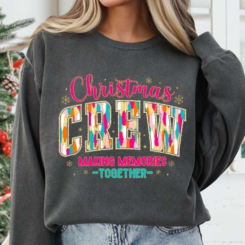 Christmas crew brushstroke 67925 DTF transfer