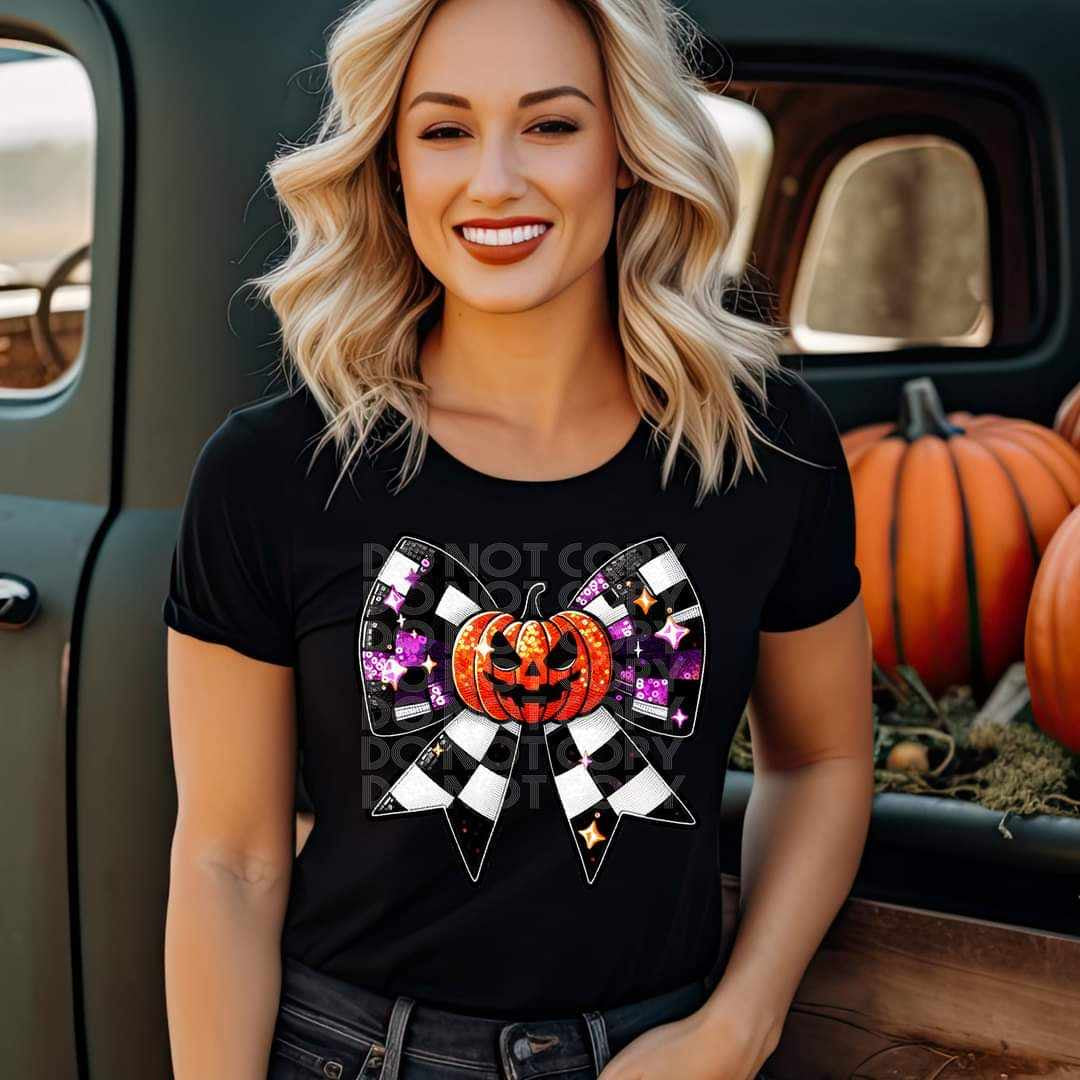 Bow with pumpkin head (PH) 55894 DTF transfer