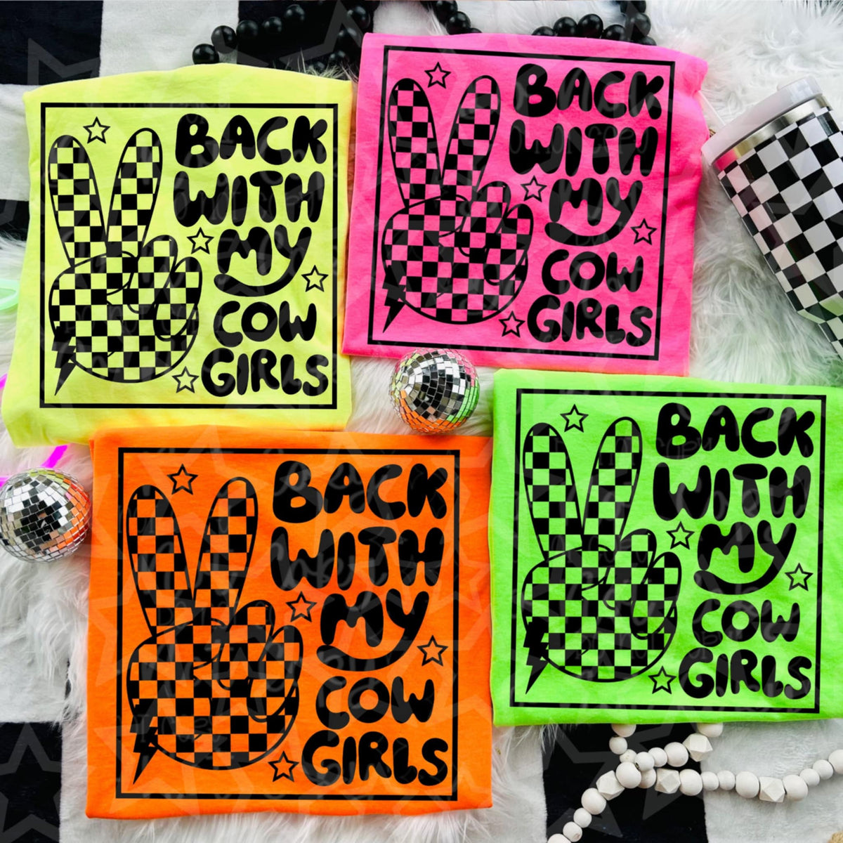 Back with my cowgirls BLACK (Virgo) 109161 DTF transfer