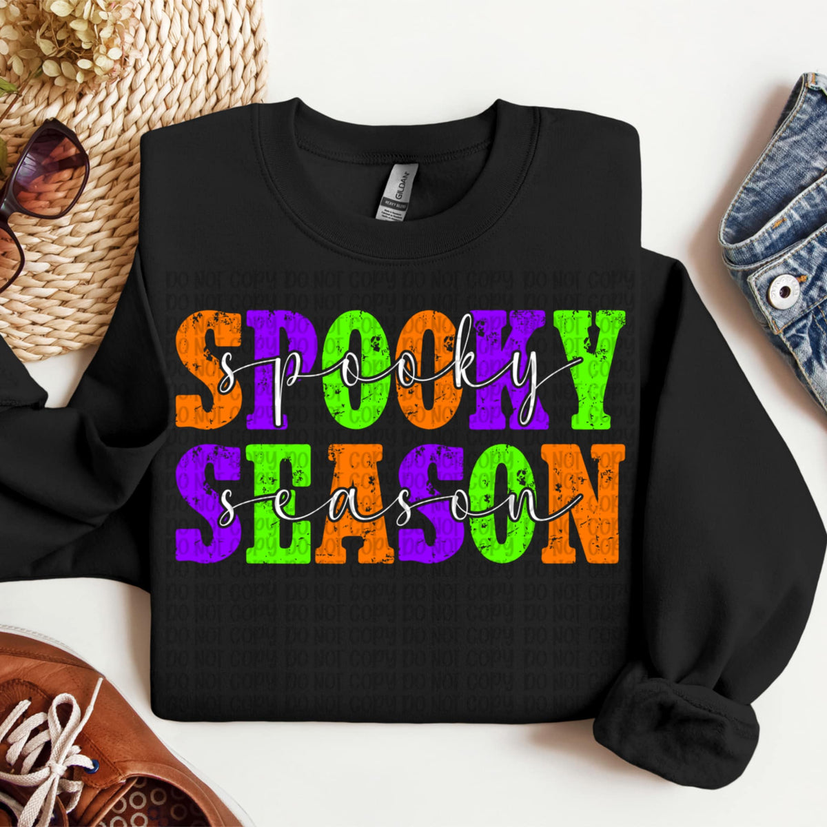Spooky Season green orange purple (VP) DTF transfer