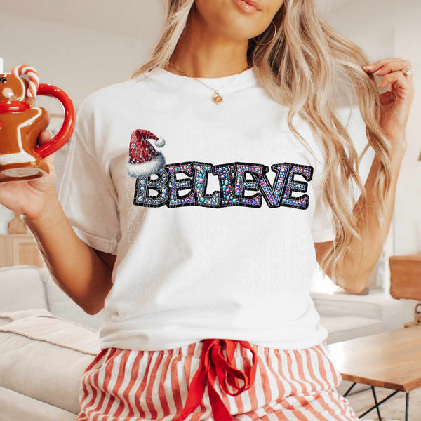 Believe Santa hat (CITY) 60923 DTF transfer