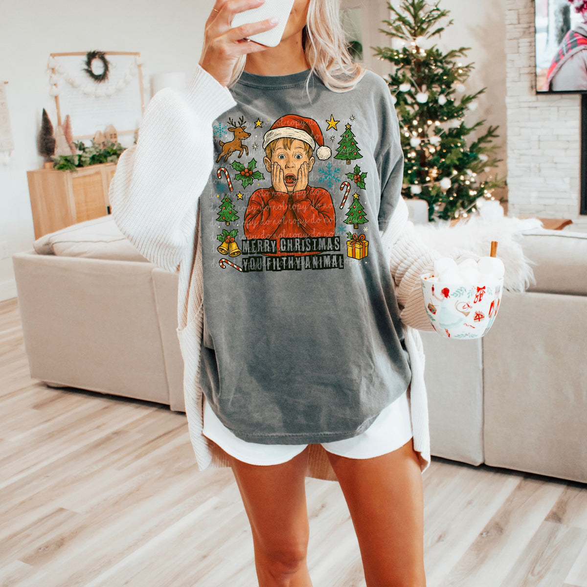 Merry Christmas filthy animal 115135 DTF transfer