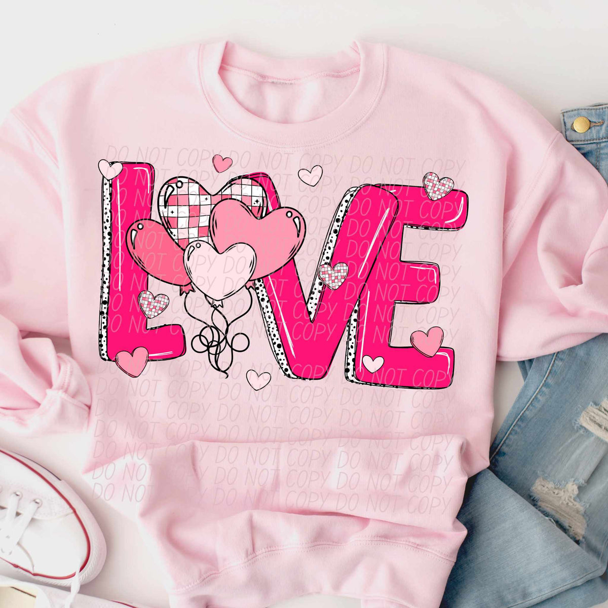 Love heart balloons (CITY) 75757 DTF transfer