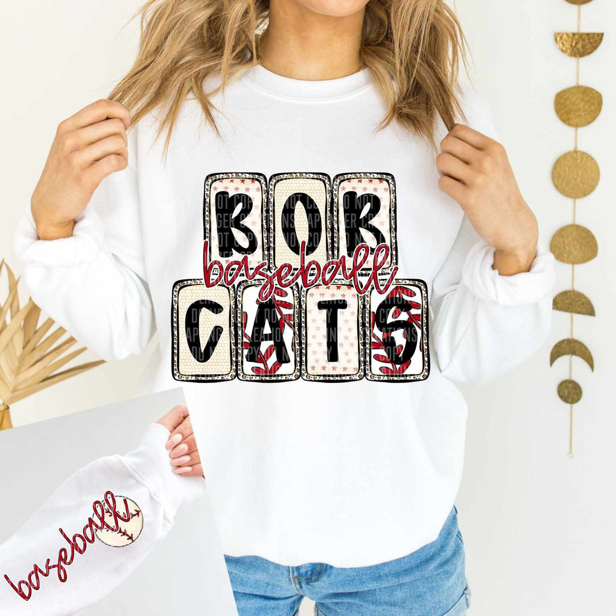 Bobcats Baseball FRONT (caplinger) 82635 DTF transfer