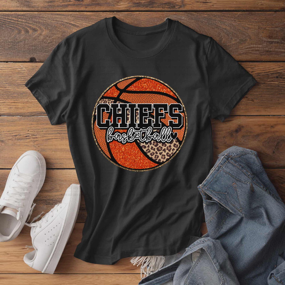 Chiefs Leopard Basketball (revel) DTF Transfer