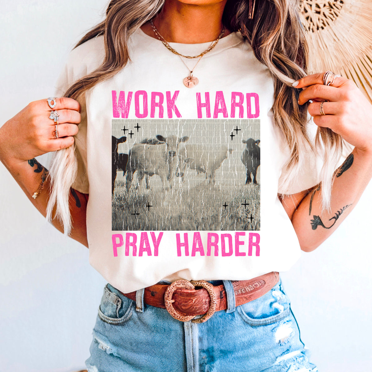 Work hard pray harder 97633 DTF transfer