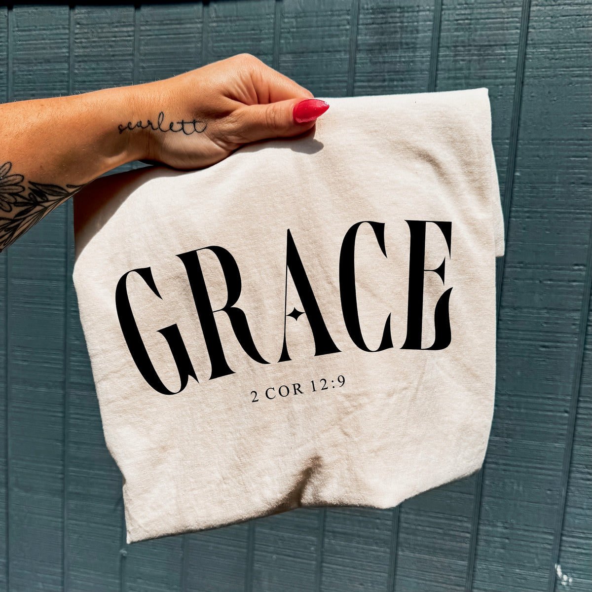 Grace arched BLACK DTF Transfer