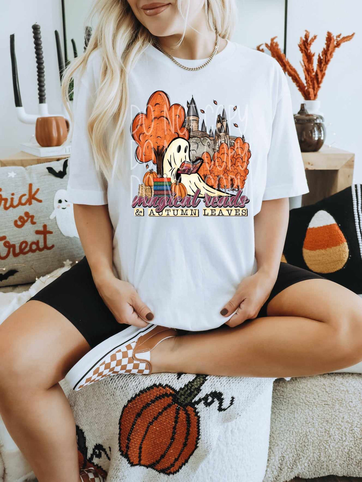 Magical reads & autumn leaves 58606 DTF transfer