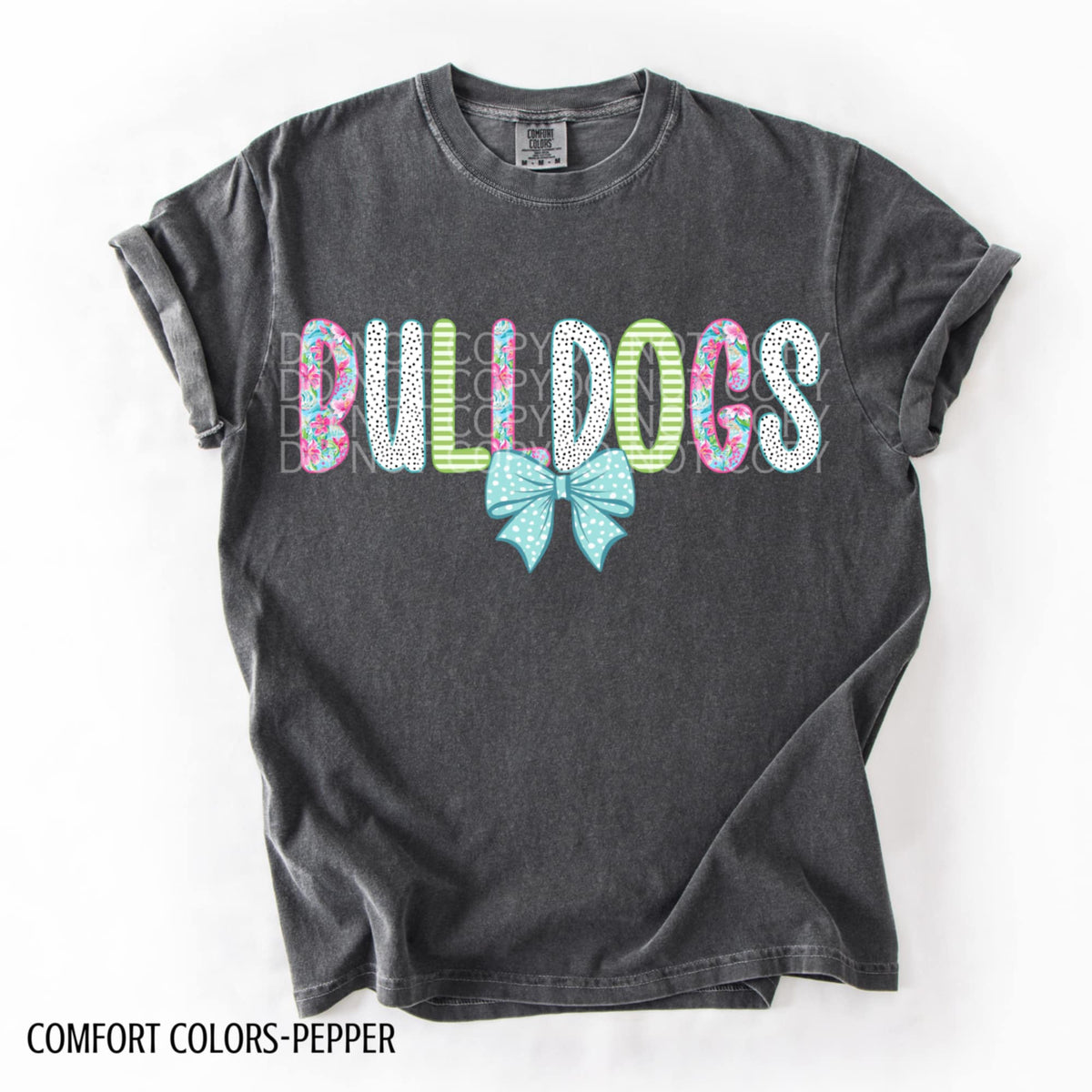 Bulldogs blue bow (CSG) 92426 DTF transfer