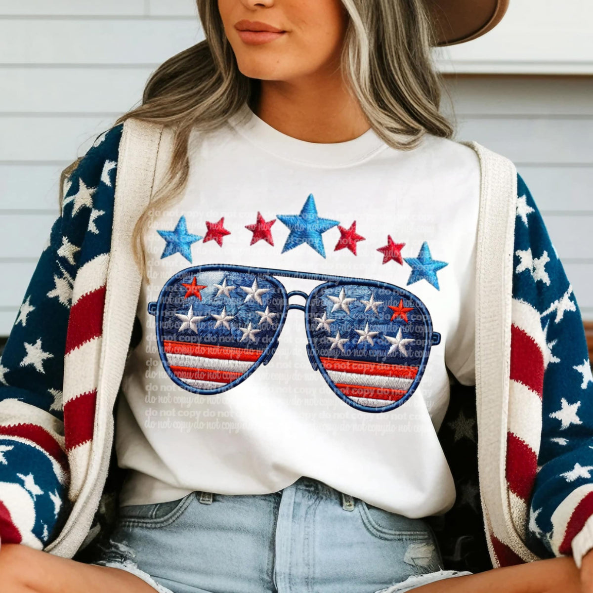 Patriotic sunglasses (TTD) 99764 DTF transfer