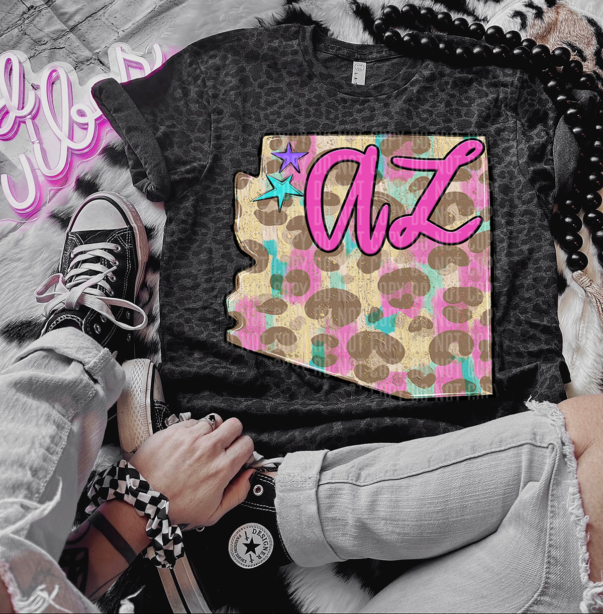 Preppy bright states DTF transfers