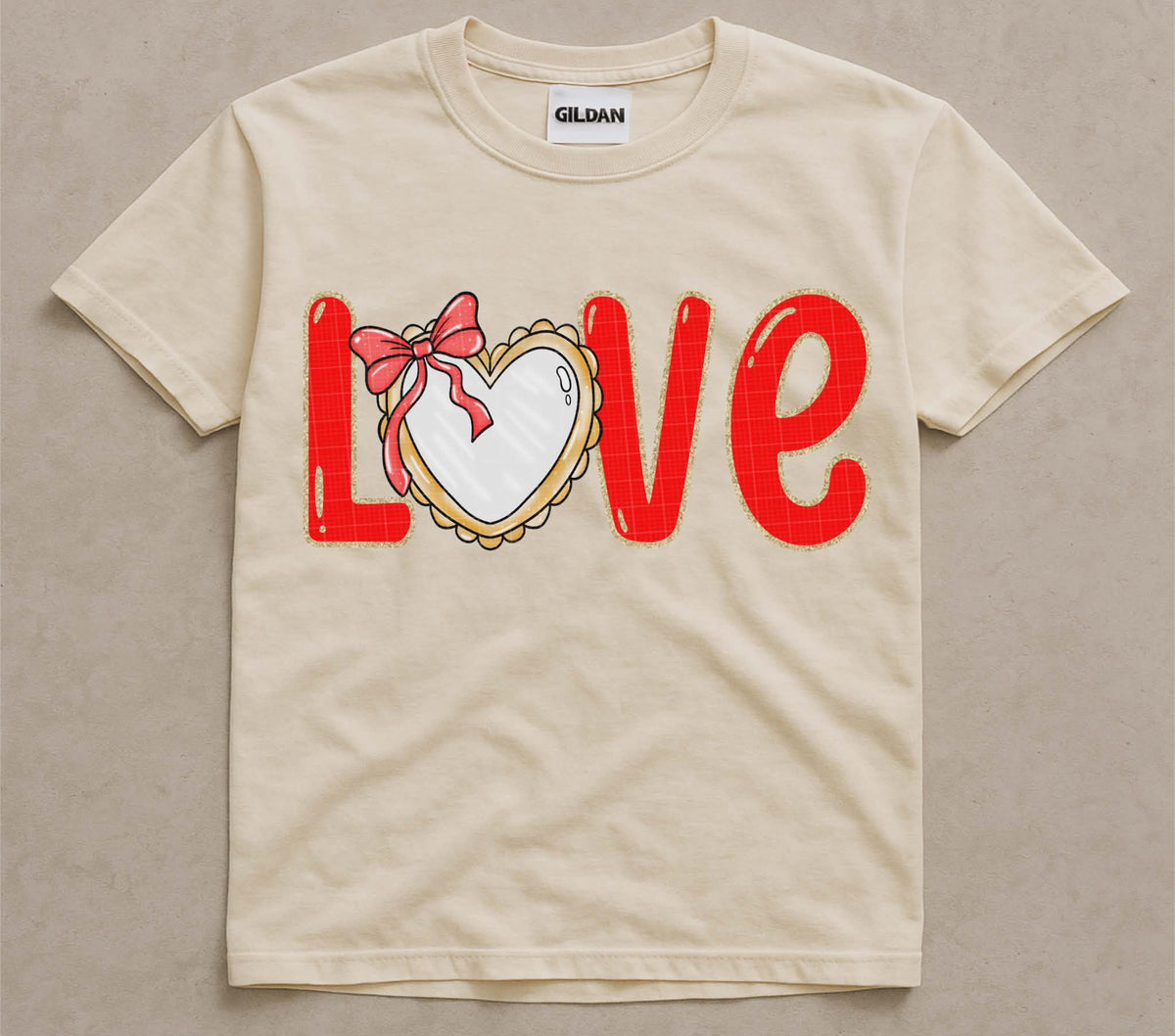 Love heart frame red (Linda) DTF transfer