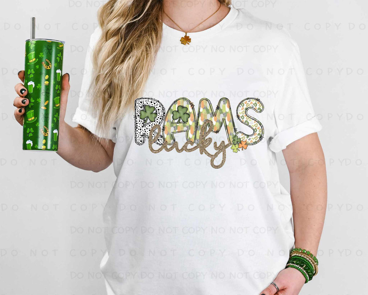 Lucky rams st Patrick patterns (caplinger) 82541 DTF transfer